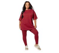 Yours Curve Berry Leggings - Women's - Plus Size Curve Red
