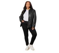 Biker Faux Leather Jacket Yours Black 22-24