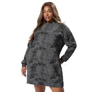 Yours Curve Black Abstract Sweatshirt Dress - Women's - Plus Size Curve