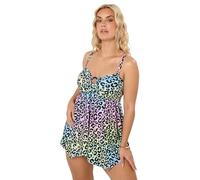 Yours Curve Black Aztec Print Hanky Hem Tankini Top - Women's - Plus Size Curve