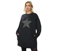 Yours Women's Sweatshirt Dress in Black | Size: 20 Yours Black 20