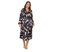Yours Curve Black Satin Robe - Women's - Plus Size Curve