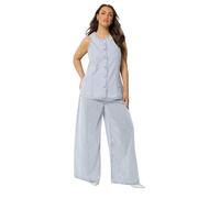 Yours Curve Bleach Blue Denim Longline Waistcoat - Women's - Plus Size Curve