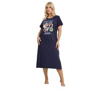 Yours Curve Blue 'Amalfi Coast Midaxi Nightdress - Women's - Plus Size Curve