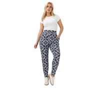 Yours Curve Blue Bandana Print Harem Trousers - Women's - Plus Size Curve