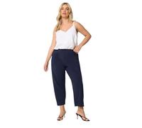 Yours Curve Blue Barrel Trouser - Women's - Plus Size Curve