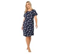 Yours Curve Blue Bow Soft Touch Placket Nightdress - Women's - Plus Size Curve