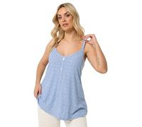 Yours Curve Blue Broderie Anglaise Vest Top - Women's - Plus Size Curve