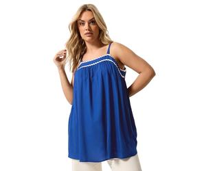 Yours Curve Blue Cami Swing Vest Top - Women's - Plus Size Curve