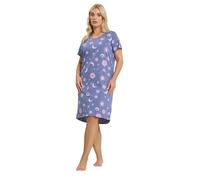 Yours Curve Blue Celestial Dipped Back Nightdress - Women's - Plus Size Curve