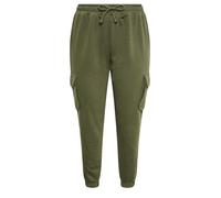 Yours Women's Cargo Joggers in Green | Size: 22/24
