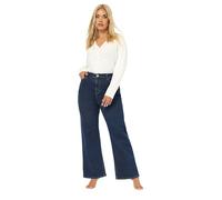 Yours Curve Blue Denim Wide Leg Jeans - Women's - Plus Size Curve