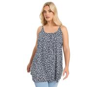 Yours Curve Blue Ditsy Floral Vest Top - Women's - Plus Size Curve