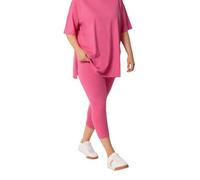 Yours Curve Blue Elasticated Waist Cropped Leggings - Women's - Plus Size Curve