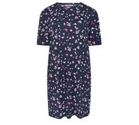 Yours Women's Heart Soft Touch Nightdress in Mid Navy | Size: 22/24