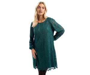 Yours Curve Blue Lace Scallop Hem Mini Dress - Women's - Plus Size Curve
