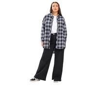 Yours Curve Blue Oversized Check Shirt - Women's - Plus Size Curve