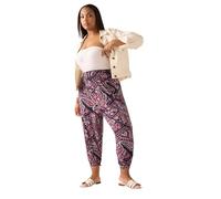 Yours Curve Blue Paisley Print Harem Trousers - Women's - Plus Size Curve