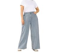 Yours Women's Palazzo Wide Leg Jeans in Light Blue | Size: 24 Yours Light Blue 24