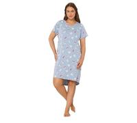 Yours Curve Blue Polar Bear Print Dipped Back Nightdress - Women's - Plus Size Curve