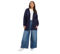 Yours Curve Blue Soft Touch Knitted Cardigan - Women's - Plus Size Curve