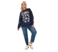 Yours Women's 'St Tropez' Shell Sweatshirt in Mid Navy | Size: 20 Yours Mid Navy 20