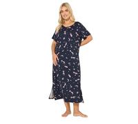 Yours Curve Blue Star Soft Touch Placket Nightdress - Women's - Plus Size Curve