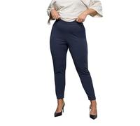 Yours Curve Blue Stretch Tapered Trousers - Women's - Plus Size Curve