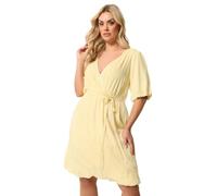 Yours Curve Blue Stripe Puff Ball Wrap Dress - Women's - Plus Size Curve