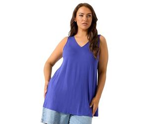 Yours Curve Blue Swing Vest Top - Women's - Plus Size Curve