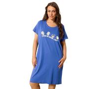 Yours Curve Blue 'This is How I Roll' Panda Dipped Back Nightdress - Women's - Plus Size Curve