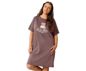 Yours Curve Blue 'This is How I Roll' Panda Dipped Back Nightdress - Women's - Plus Size Curve