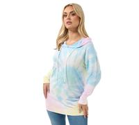 Yours Curve Blue Tie Dye Hoodie - Women's - Plus Size Curve