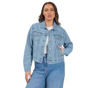 Yours Curve Blue Wash Denim Jacket - Women's - Plus Size Curve