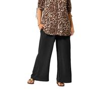 Yours Curve Blue Washed Twill Trousers - Women's - Plus Size Curve