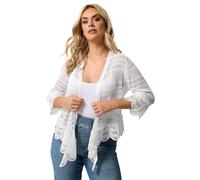 Yours Curve Waterfall Cardigan - Women's - Plus Size Curve White