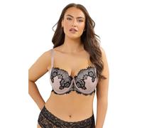 Yours Curve Blush Lace Trim Underwired Bra - Women's - Plus Size Curve Pink