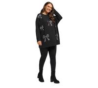 Yours Curve Bow Sequin Jumper - Women's - Plus Size Curve Black