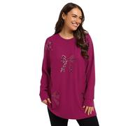 Yours Curve Bow Sequin Jumper - Women's - Plus Size Curve Dark Pink