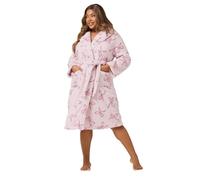 Yours Curve Bow Shawl Collar Fluffy Dressing Gown - Women's - Plus Size Curve