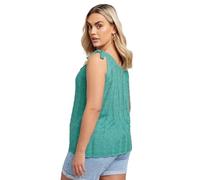 Yours Curve Bow Tie Detail Knitted Vest Top - Women's - Plus Size Curve Blue