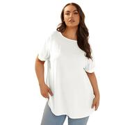 Yours Curve Boxy Short Sleeve Blouse - Women's - Plus Size Curve White