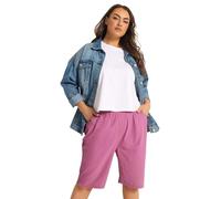 Yours Curve Bright Cool Cotton Shorts - Women's - Plus Size Curve Pink