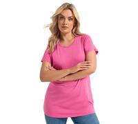 Yours Curve Bright Pink Core Basic T-Shirt - Women's - Plus Size Curve