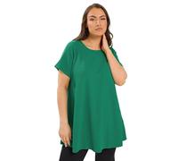 Yours Curve Bright Ribbed Swing Top - Women's - Plus Size Curve Green