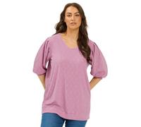 Yours Curve Broderie Anglaise Balloon Sleeve Top - Women's - Plus Size Curve Pink
