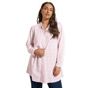 Yours Curve Broderie Anglaise Long Sleeve Shirt - Women's - Plus Size Curve Pink