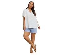 Broderie Anglaise Short Sleeve Top Yours White 20