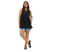 Yours Curve Broderie Anglaise Tiered Vest Top - Women's - Plus Size Curve