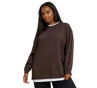 Yours Curve Brown 2-In-1 Sweatshirt - Women's - Plus Size Curve
